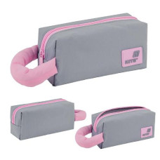 пенал Kite сіро-рожевий 19,5х8х7см., 1 відділення  K25-2703-2  (50)