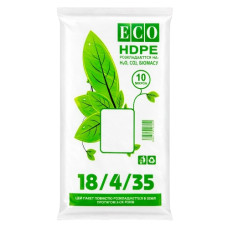 фасувальні пакети 18х35см. HDPE Eco Листочок 1000шт./уп.  (20)