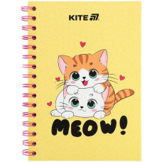 блокнот Kite на спіралі, карт. обкл., А5/80арк., клітинка Cute 1  К25-1911-1  (1/10/20)
