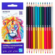 олівці кольор. Kite Classic двосторонні 12шт./24кол.  К-054  (12/240)