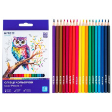 олівці кольор. Kite Classic 18кол.  К-052  (8/160)