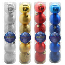 кульки ялинкові в колбі 8см. 6шт. 406-8  (6/216)