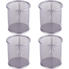 стакан для ручок J.Otten металевий сітка 9х9,8см. кругл. срібло  8021-S (1082-S)  (12/96)