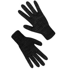 рукавиці Seven трикотажні чорні без ПВХ крапки подвійні  7116/69195  (5/150)