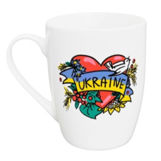 чашка Kvarta 360мл. капучино "Україна сердце" в подар. кор.  1745  (9)