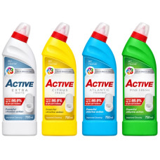 засіб для чищення унітазу Active з хлором 0,75л. (в ас-ті)
