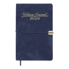 щотижневик Buromax VELOUR синій, датований на 2026 рік, А5, штучна шкіра  ВМ.2710-02