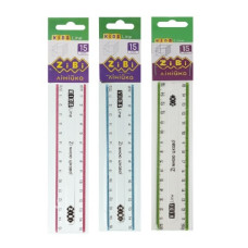 лінійка Zibi Kids Line 15см. прозора з кольор. смужкою, блістер  ZB.5606  (48/1440)