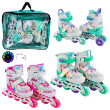 ролики колеса PU, світло, розмір M (34-37), в сумці 38х7х31см.  RL25431  (6)