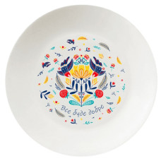 тарілка Kvarta склокерамічна "Все буде добре (пташки)" 25см. в подар. кор.  1251  (8)