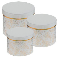 набір подарункових коробок із золотим візерунком 3шт. (14х19см. + 13х17см. + 11х15см.)  W3942