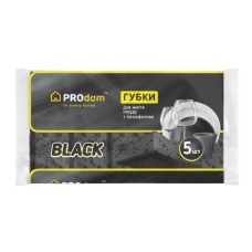 губка кухонна Prodom Black набір 5шт.  50045  (80)