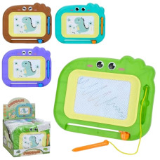 дошка для малювання магнітна динозавр 23х19см. кольор., в кул., 12шт. в дис. 24х20х21см.  2414 (144)