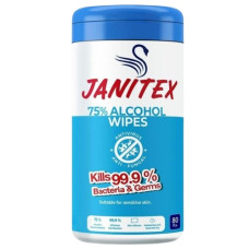 серветки вологі Janitex 80шт. спиртові 75%  в банці  (12)