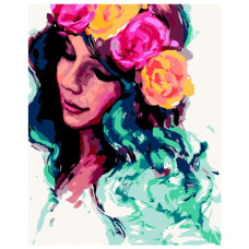 картина за номер. Zibi ART Line 40х50см. "Трояндовий вінок"  ZB.64221  (20)