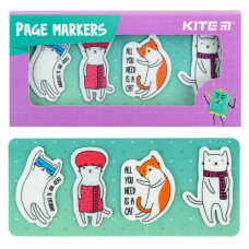закладки Kite пластикові 35х50мм. 4х20шт. "Cats"  К22-479-6  (1/25/100)
