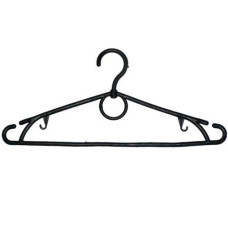 вішалка пластмасова чорна вузька 39см. (Магія-пласт)  990005  (100)