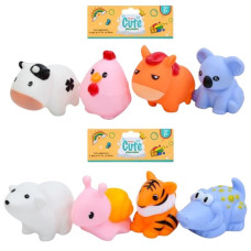 набір тварин для купання 4шт. 8см., бризгалка, в кул. 15х20х6см.  КТ100-А  (72)