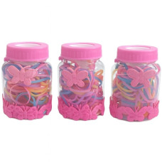 гумки для волосся дитячі в банці, ціна за банку  PD-1-7  (12/1200)