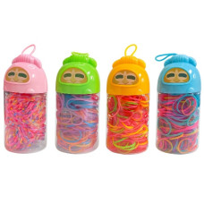 гумки для волосся дитячі в банці, ціна за банку  PD-1-2  (12/480)