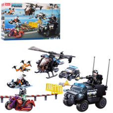 конструктор Sluban поліція, транспорт, фігурки, 469 дет. в кор. 47,5х28,5х7см.  М38 В0809  (12)