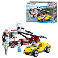 конструктор Sluban евакуатор, машинка, фігурки, 338 дет. в кор. 38,5х28,5х7см.  М38 В0879  (16)