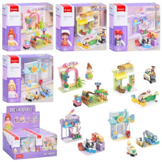 конструктор Sluban магазин/салон, фігурка, від 107дет. в кор., 8шт. в дис.30х15х26см. М38 В1265 (96)