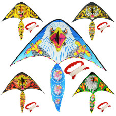 повітрянмй змій шир. 100см., довж. 52см., хвіст 50см., струна 30м. в кул. 9х73х1см.  М 2893  (100)