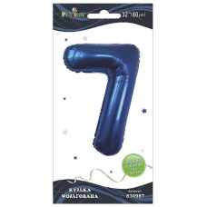 кулька-цифра фольгована Pelican  80см. індиго "7"  830987  (5/20)
