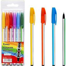 набір кульк. ручок Aihao 563 масл.  6кол.  563- 6  (40/400)