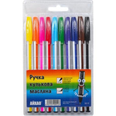 набір кульк. ручок Aihao 563 масл. 10кол.  563-10  (24/240)