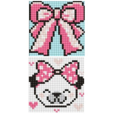 алмазна мозаїка Ідейка дитяча 9х9см. на самоклеючій основі "Бантик" (2 сюжети)  AMS1055