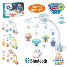 карусель на ліжечко д/у, 4 підвіски, муз.,звук(укр), св., на бат. в кор. 61х39х10см. HB0007ABCD (12)