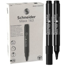маркер Schneider 163 перман. товстий чорний скошений, товщ. письма 1-4мм.  S116301  (10/400)