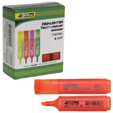 текст-маркер 4Office 1-5мм. помаранчевий  4-117-02  (12/1200)