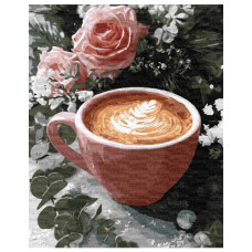 картина за номер. Ідейка 40х40см. "Новорічне лате"  КНО5747