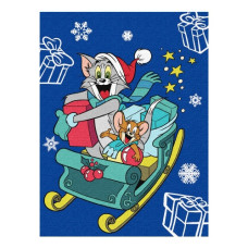 картина за номер. Ідейка 30х40см. "Tom and Jerry: на санчатах"  КНО6859