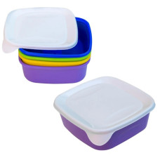 контейнер "Фаворит" квадратний кольоровий з кришкою 0,9л.  БП-209  (60)