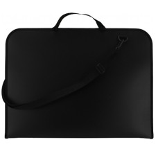 портфель Maxi пластиковий А3 на блискавці чорний з ручками  МХ30004  (20)