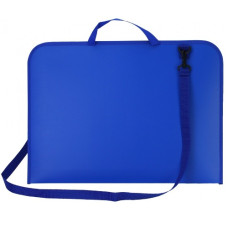 портфель Maxi пластиковий А3 на блискавці синій з ручками  МХ30005  (20)