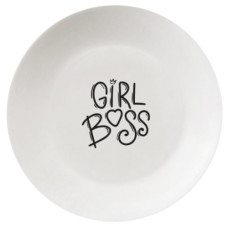 тарілка Kvarta склокерамічна "Girl boss" 25см. в подар. кор.  1246  (8)