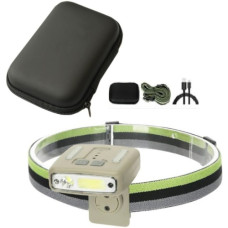 ліхтарик налобний з Li-Ion акум., XPE+COB+8RGB, інд. заряду, Motion Sensor, ЗП Type-C  W6129