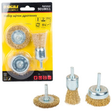 набір щіток дротяних Сигма 3шт. (d-25мм.,  50мм.), хвостовик d-6мм.  9010011