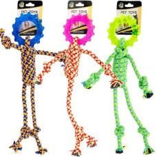 іграшка для тварин Канатний чоловічок з гумовим кільцем  647/122264  (240)