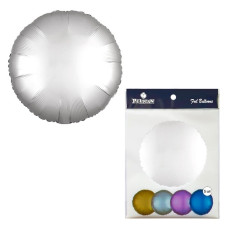 кулька фольгована Pelican таблетка сатин срібло 18"/45см., продажа кратно 5шт.!!!  833332  (5)