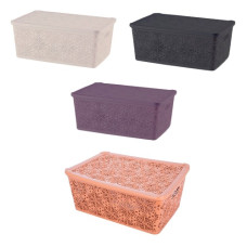 кошик Violet House Ажур №4  14л. з кришкою  0404