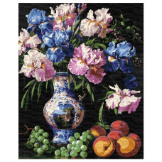 картина за номер. Ідейка 40х50см. "Краса ірисів"  КНО3288