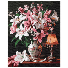картина за номер. Ідейка 40х50см. "Витончені лілії"  КНО3289