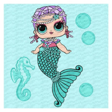 картина за номер. Ідейка 40х40см. "L.O.L. Surprise! Mermaids Merbaby"  КНО6262