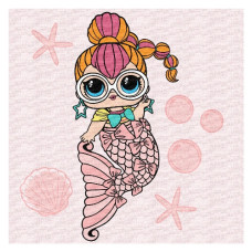 картина за номер. Ідейка 40х40см. "L.O.L. Surprise! Mermaids Neon QT"  КНО6264